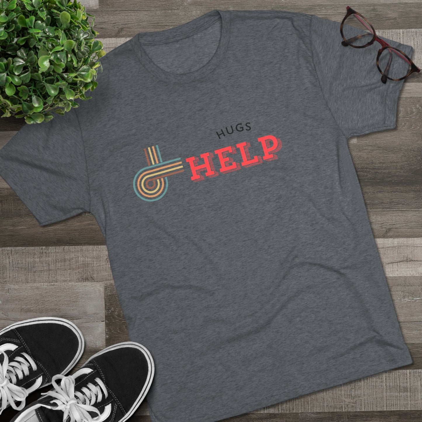 Hugs Help Unisex Tri-Blend Crew Tee