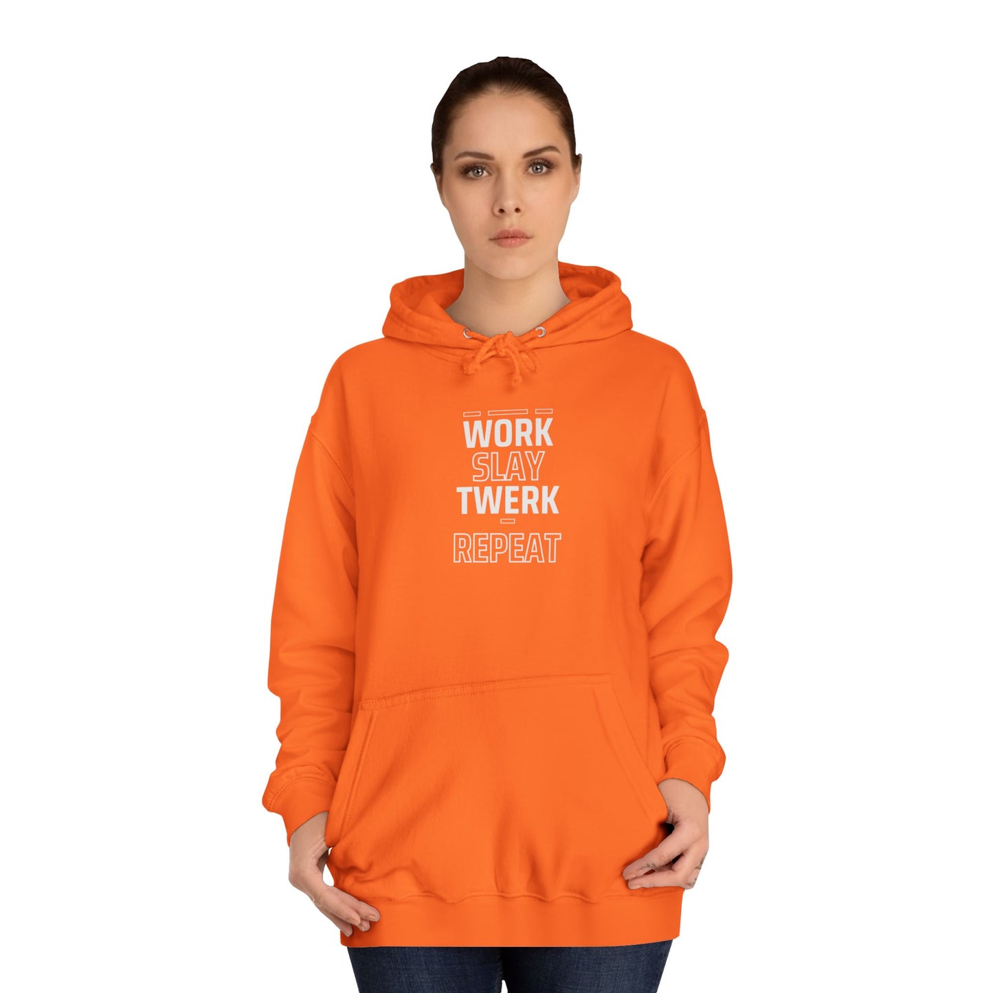 Work/Slay Unisex College Hoodie