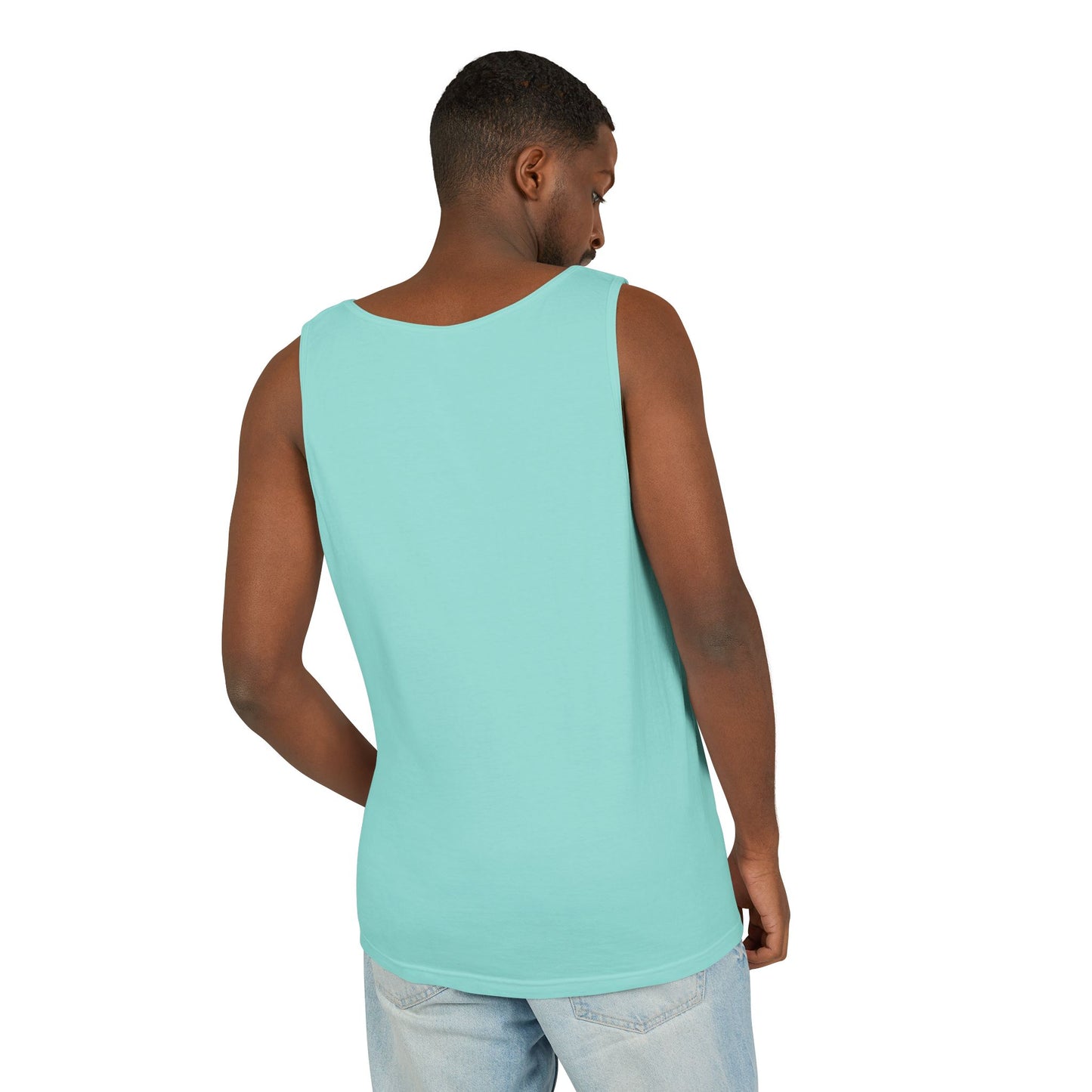 Gasp Letters White Unisex Garment-Dyed Tank Top