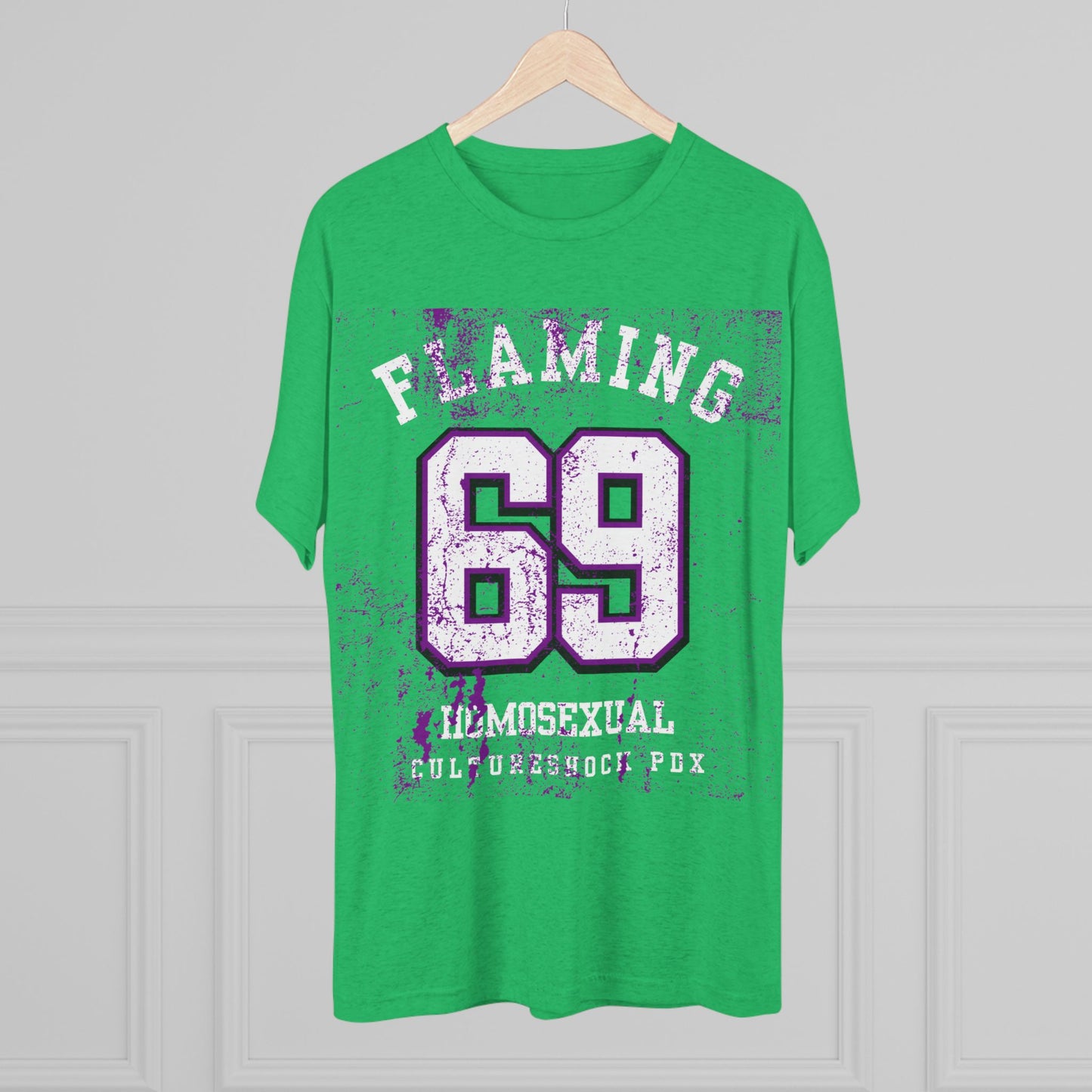 Flaming Purple Unisex Tri-Blend Crew Tee