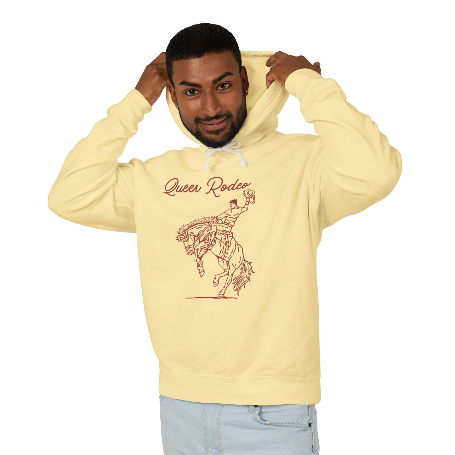 Queer Rodeo Unisex Lightweight Hooded Sweatshirt