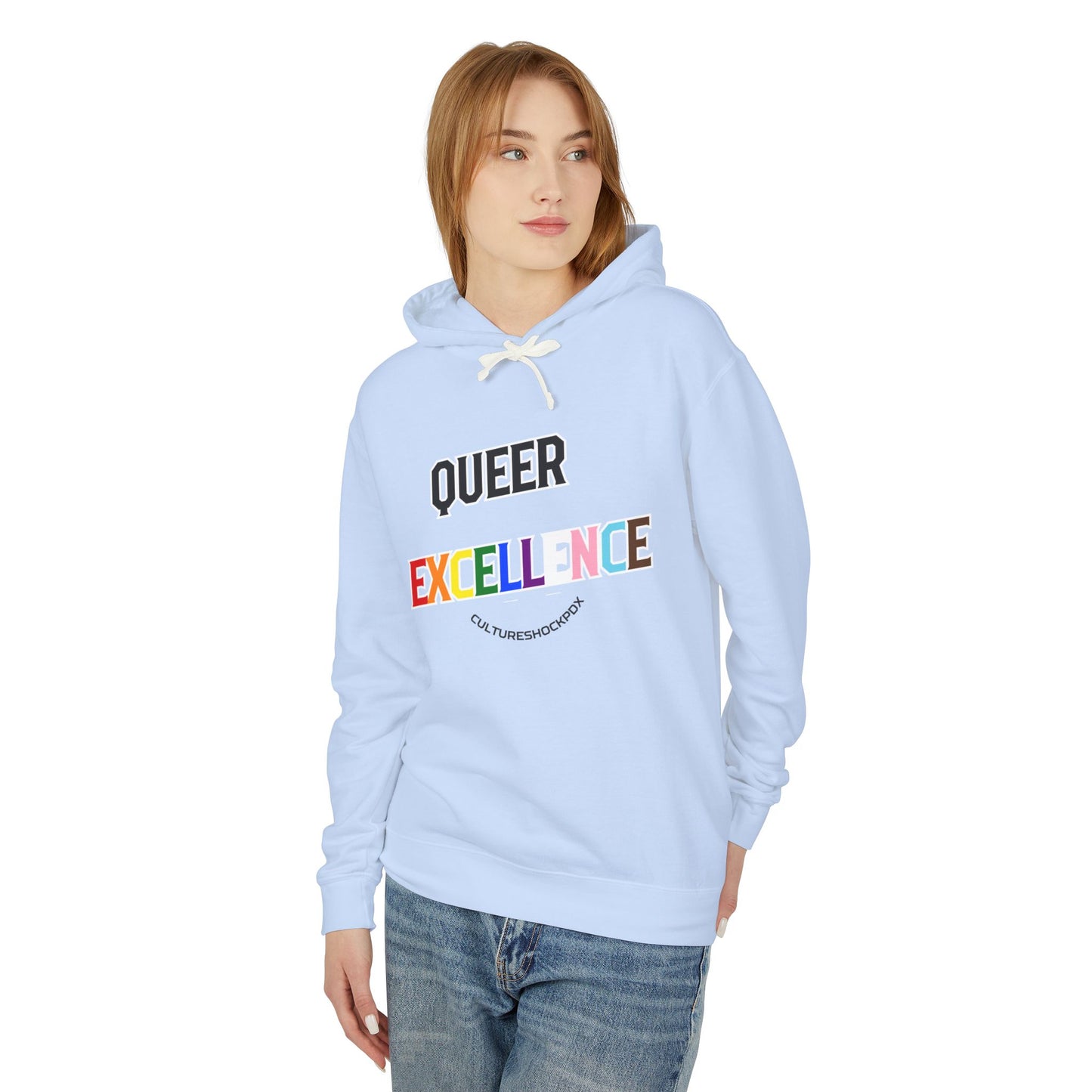 Queer Excellence Unisex Lightweight Hooded Sweatshirt