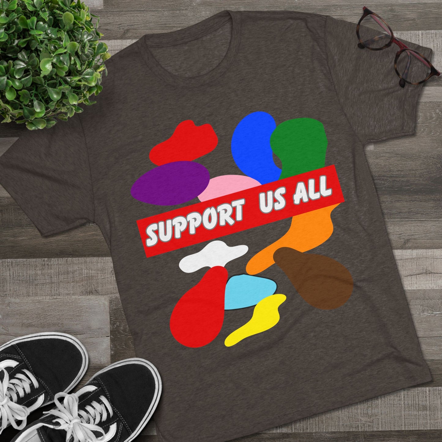 Support us all Unisex Tri-Blend Crew Tee