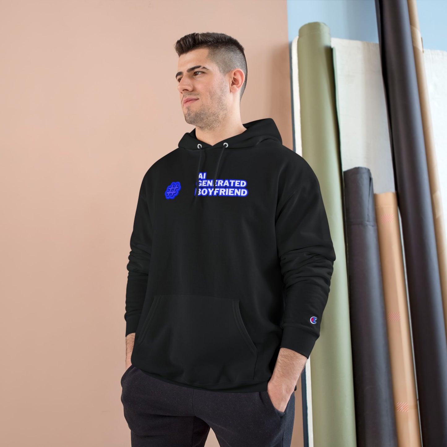 AI Generated Boyfriend Champion Hoodie