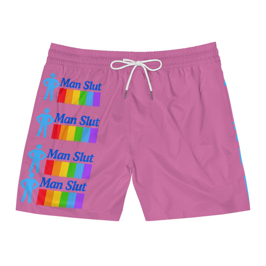 Manslut Men's Mid-Length Swim Shorts (AOP)