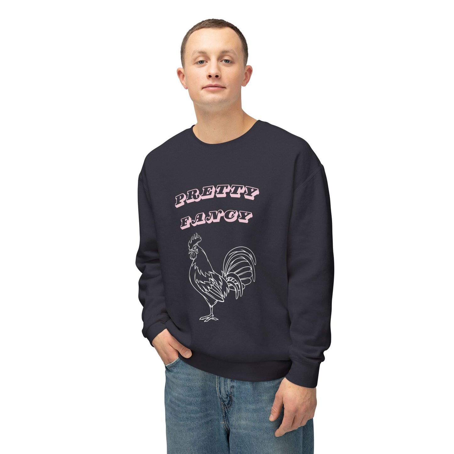 Pretty Fancy Cock Unisex Lightweight Crewneck Sweatshirt