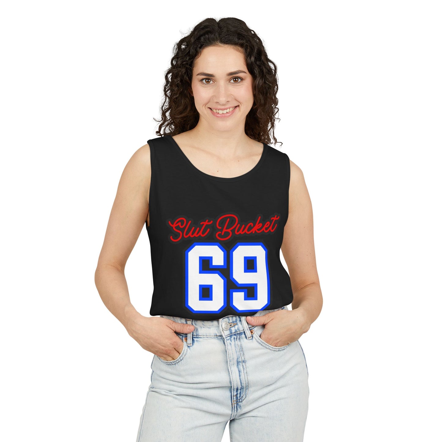 Slut Bucket 69 Unisex Garment-Dyed Tank Top