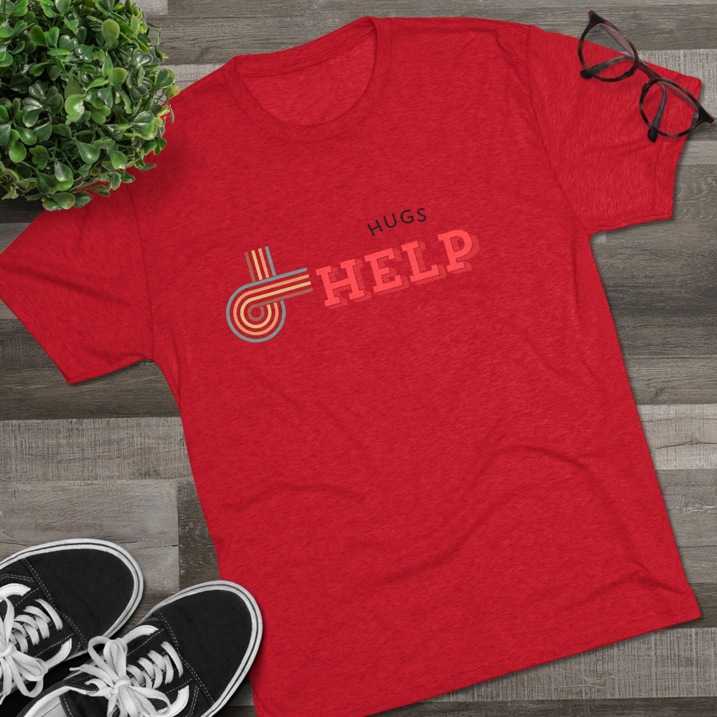 Hugs Help Unisex Tri-Blend Crew Tee