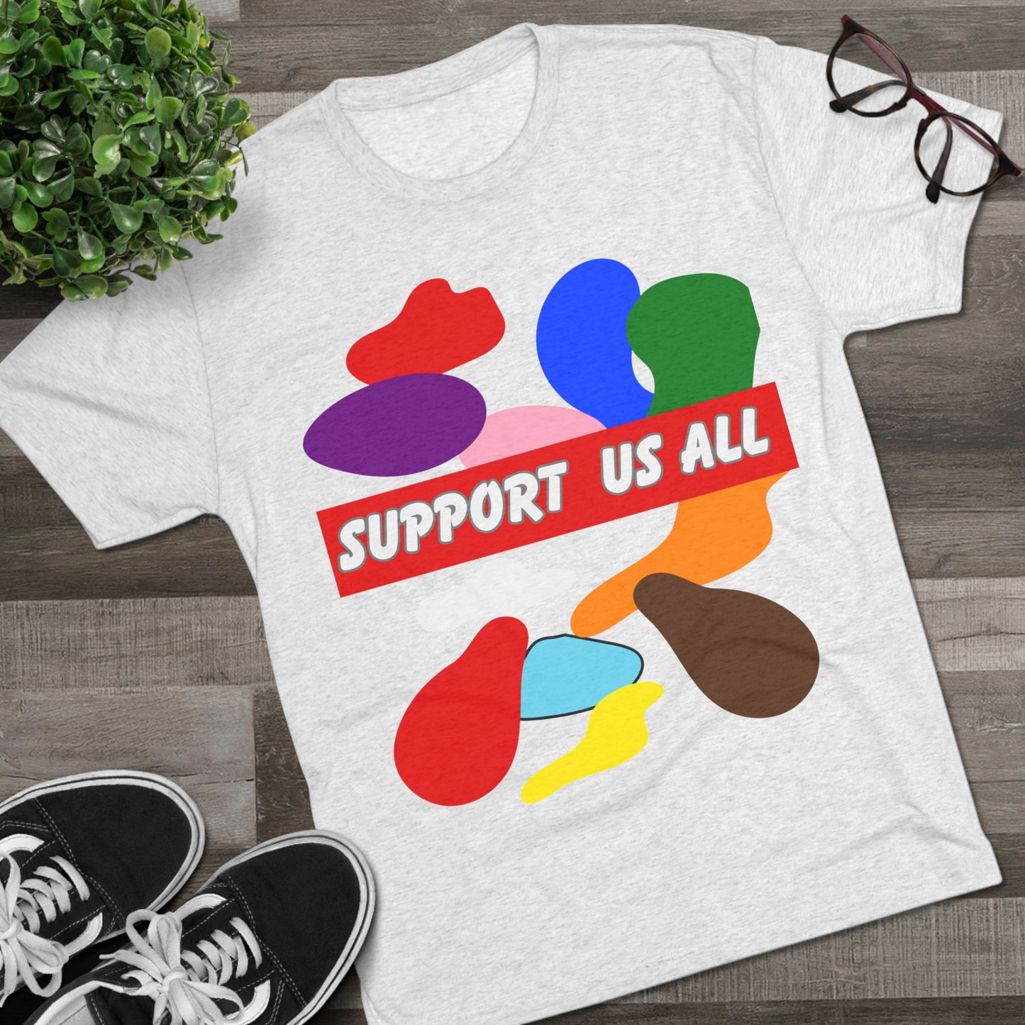 Support us all Unisex Tri-Blend Crew Tee