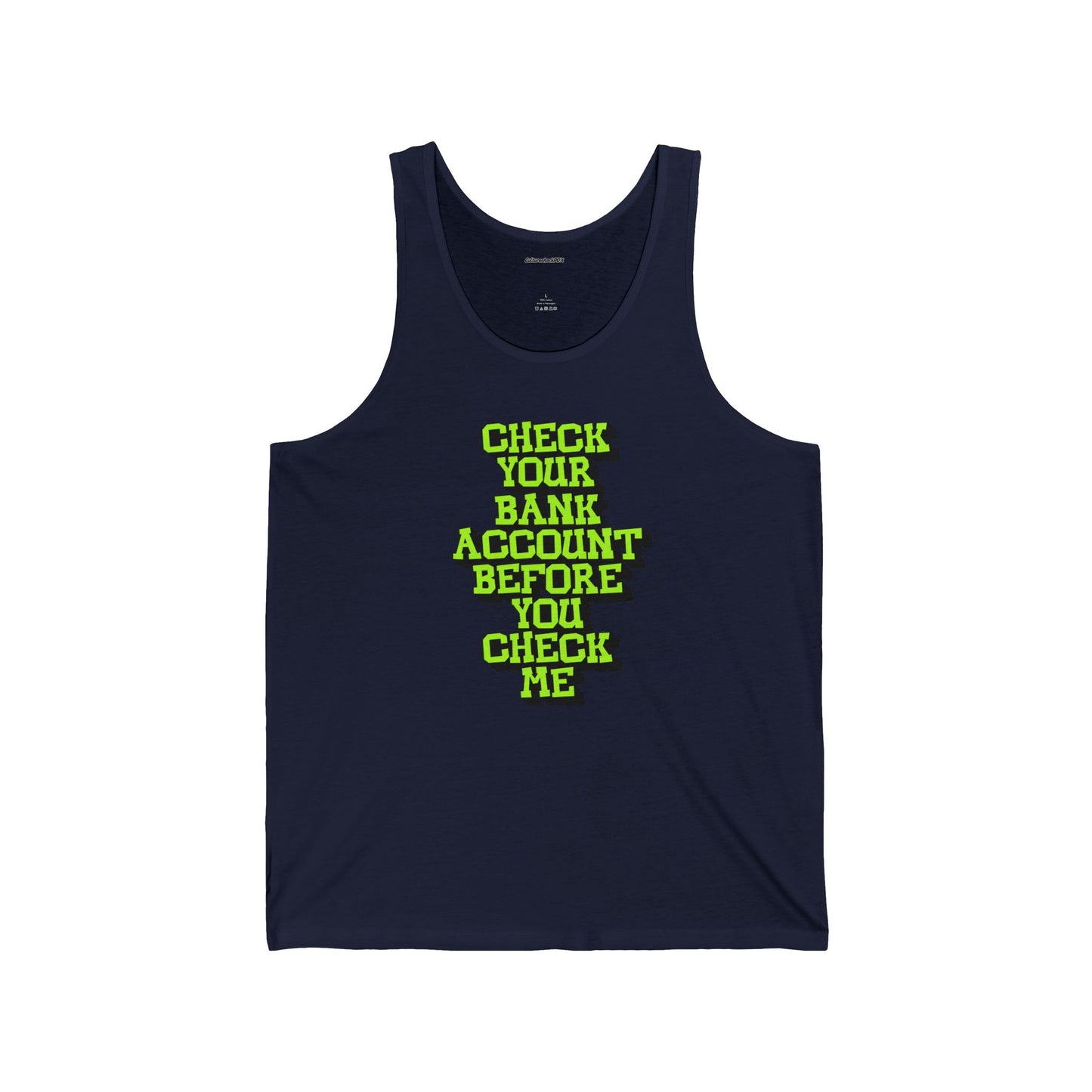 Check your bank Account Unisex Jersey Tank