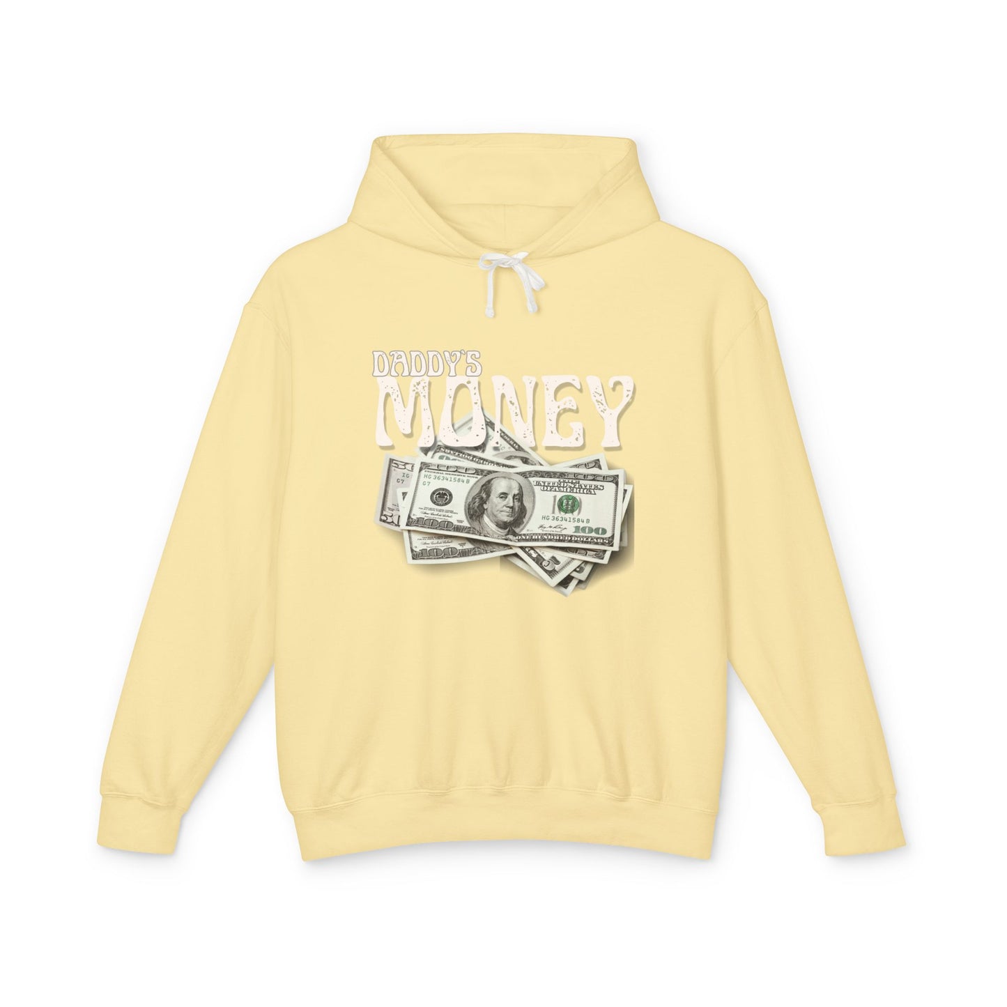 Daddy`s Money Unisex Lightweight Hooded Sweatshirt
