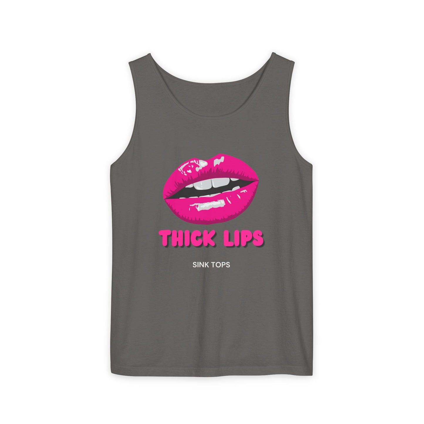 Thick Lips Sink Tops Unisex Garment-Dyed Tank Top