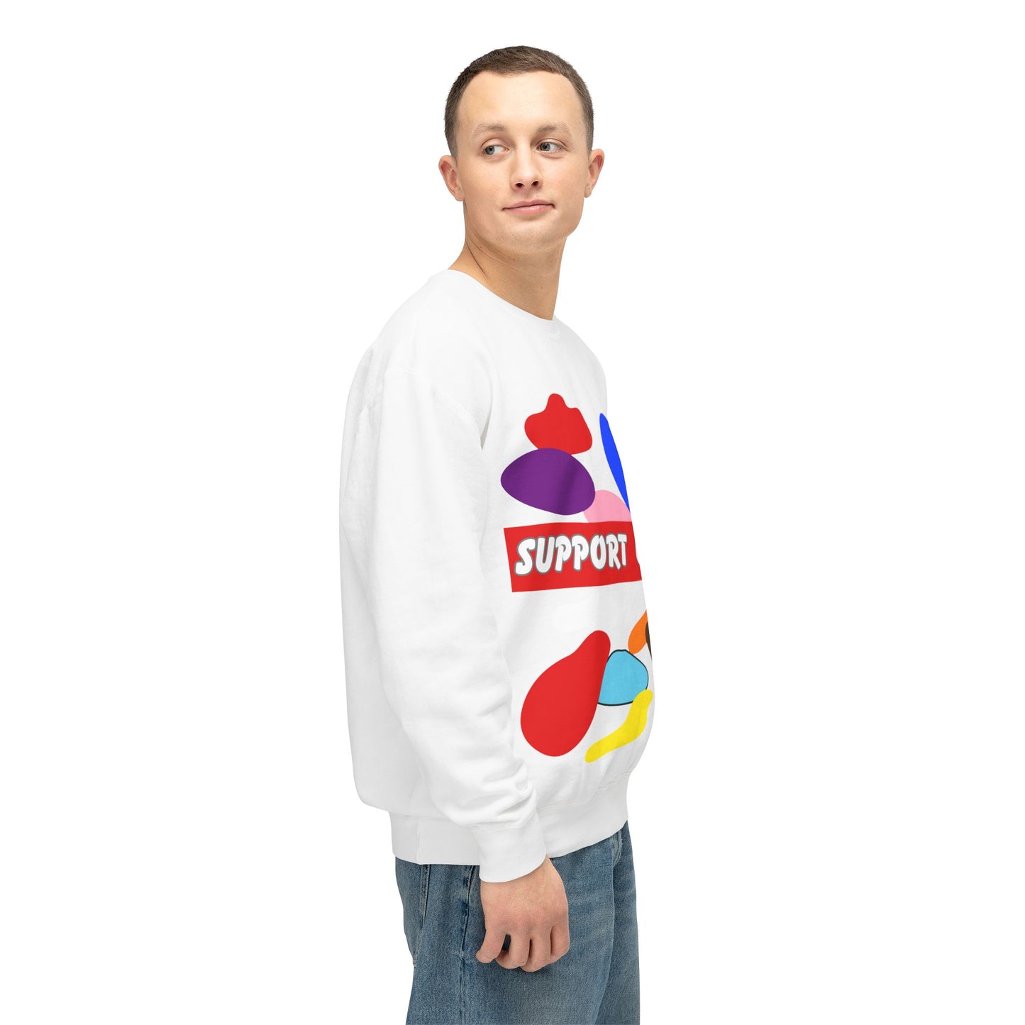 Support Us All Unisex Lightweight Crewneck Sweatshirt