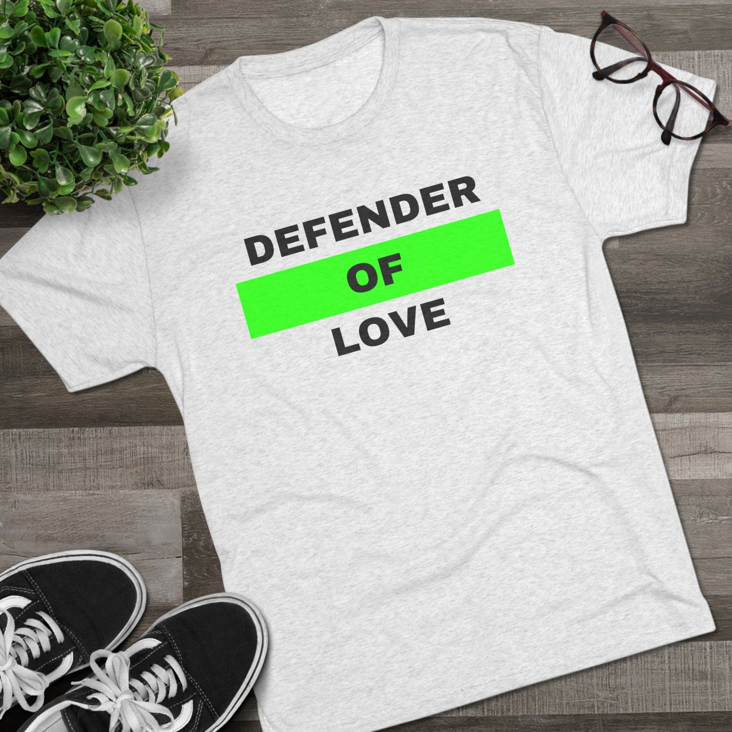 Defender Of Love Unisex Tri-Blend Crew Tee