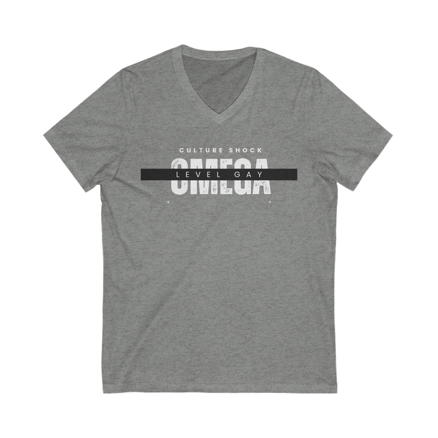 Omega Level Unisex Jersey Short Sleeve V-Neck Tee
