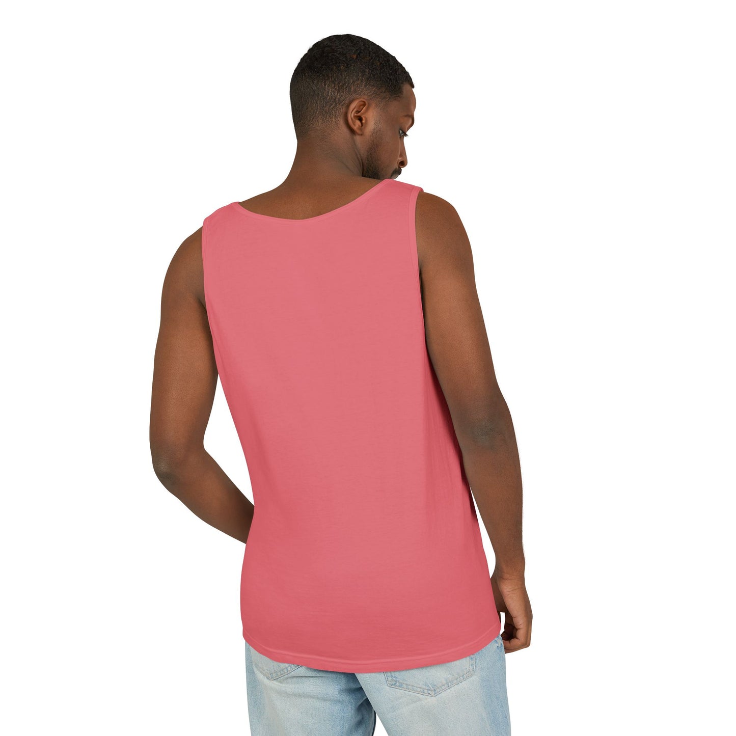 Gasp Letters White Unisex Garment-Dyed Tank Top