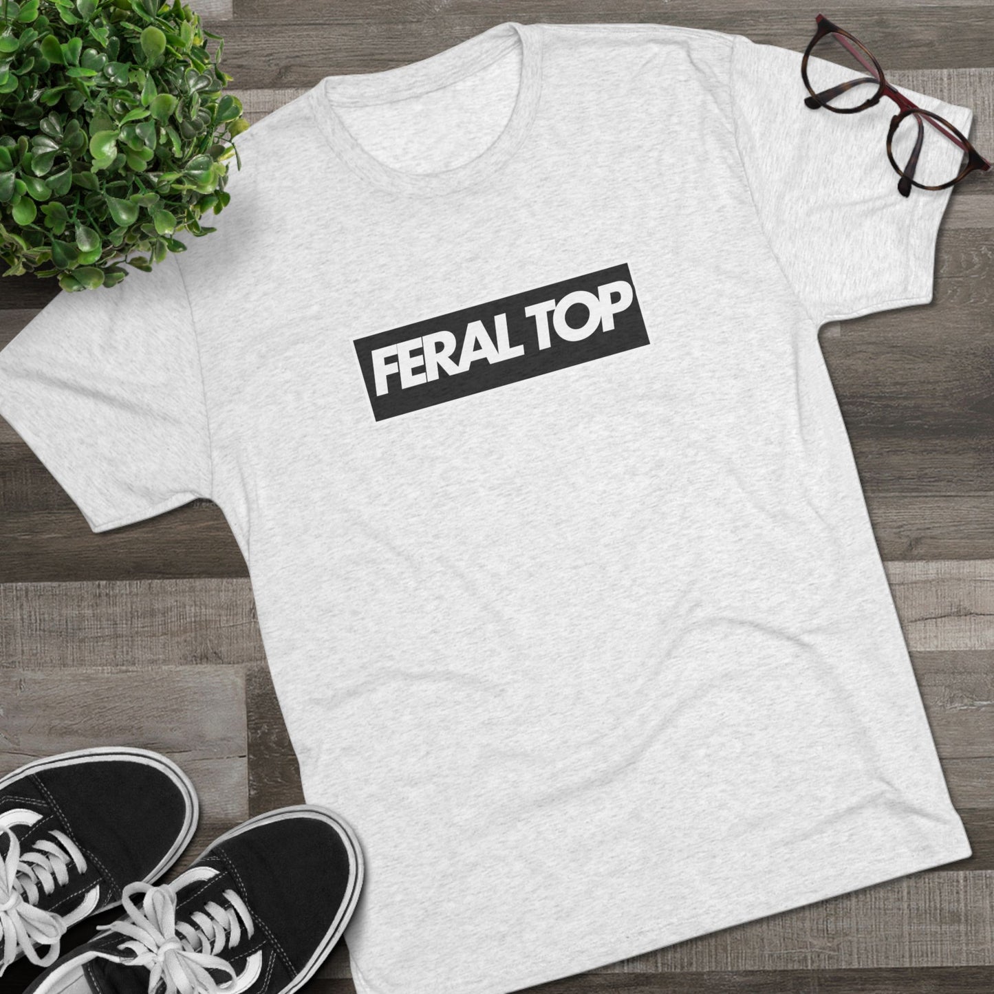 Feral Top Unisex Tri-Blend Crew Tee