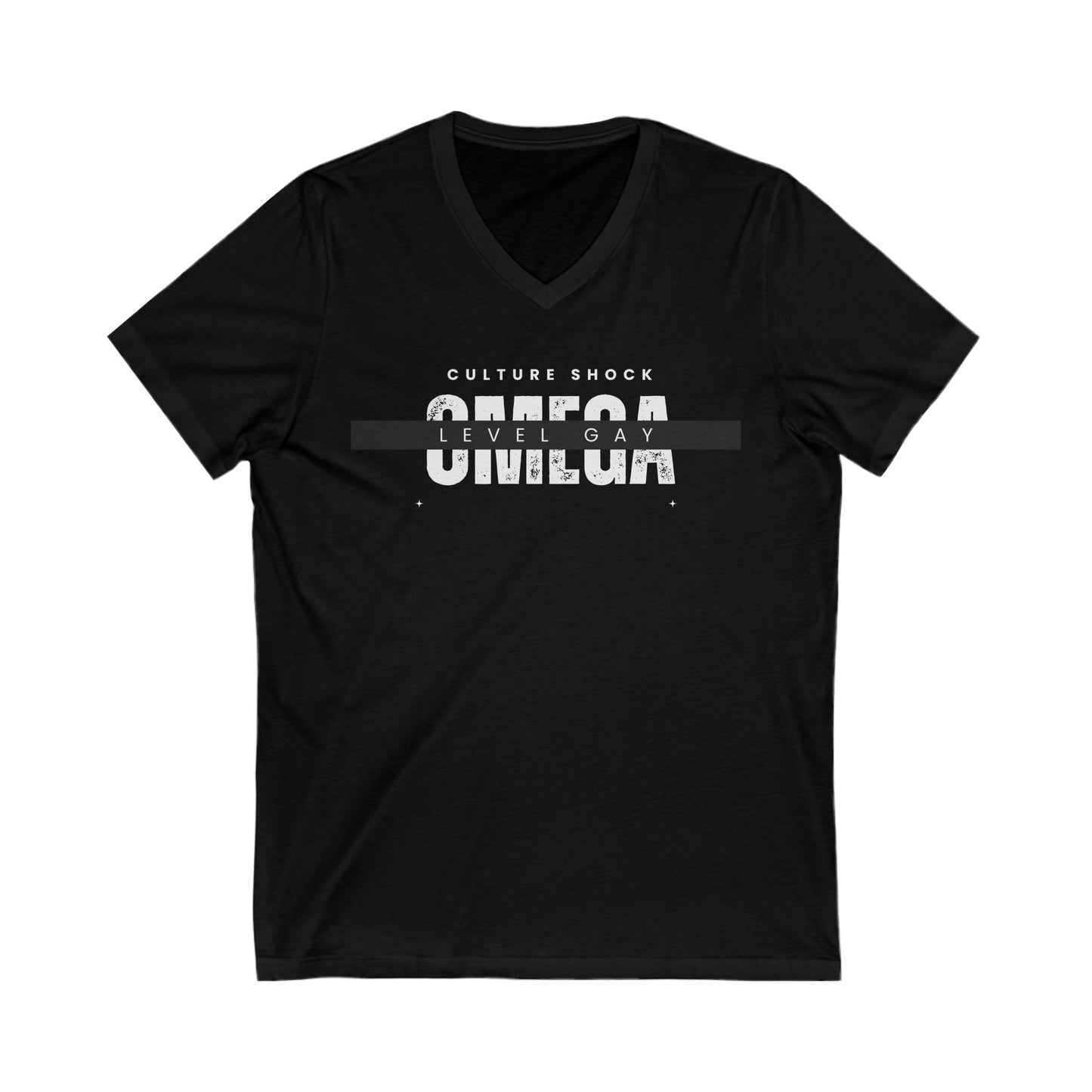 Omega Level Unisex Jersey Short Sleeve V-Neck Tee