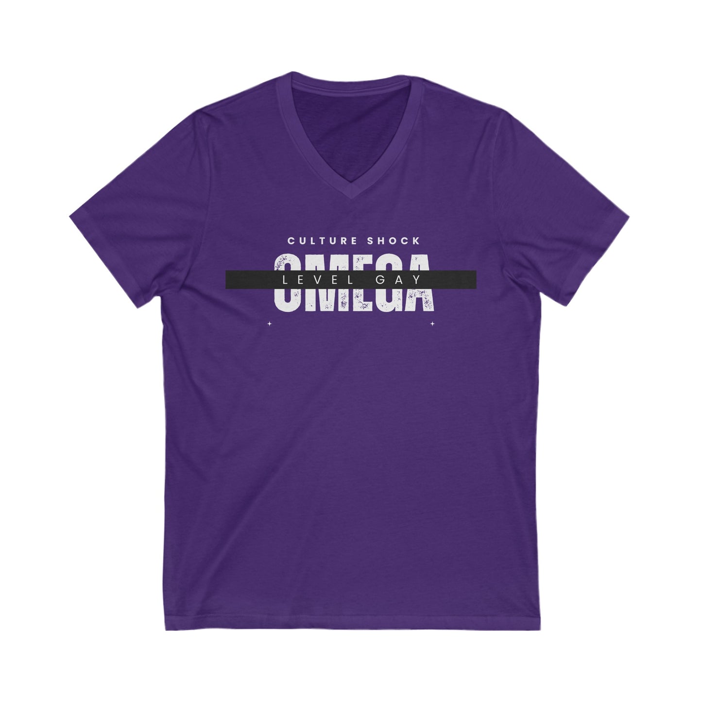 Omega Level Unisex Jersey Short Sleeve V-Neck Tee