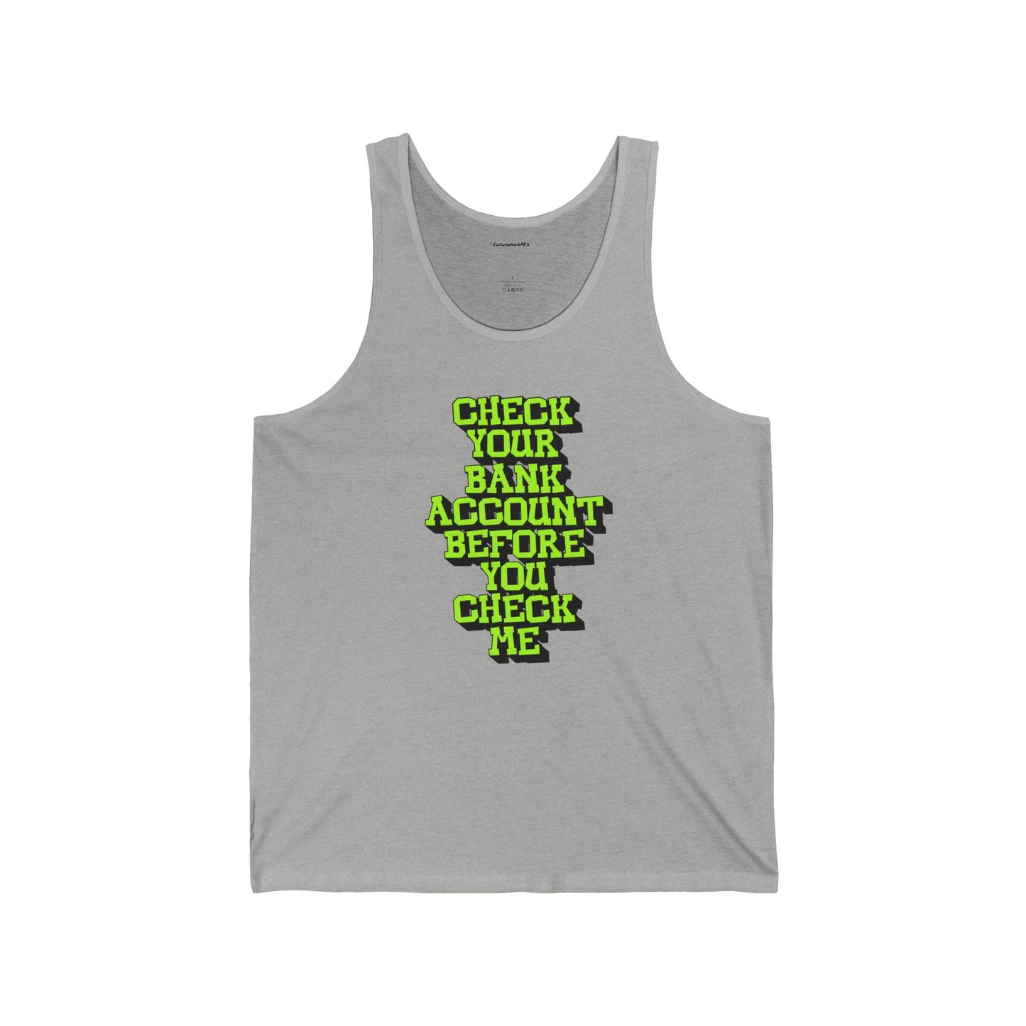 Check your bank Account Unisex Jersey Tank