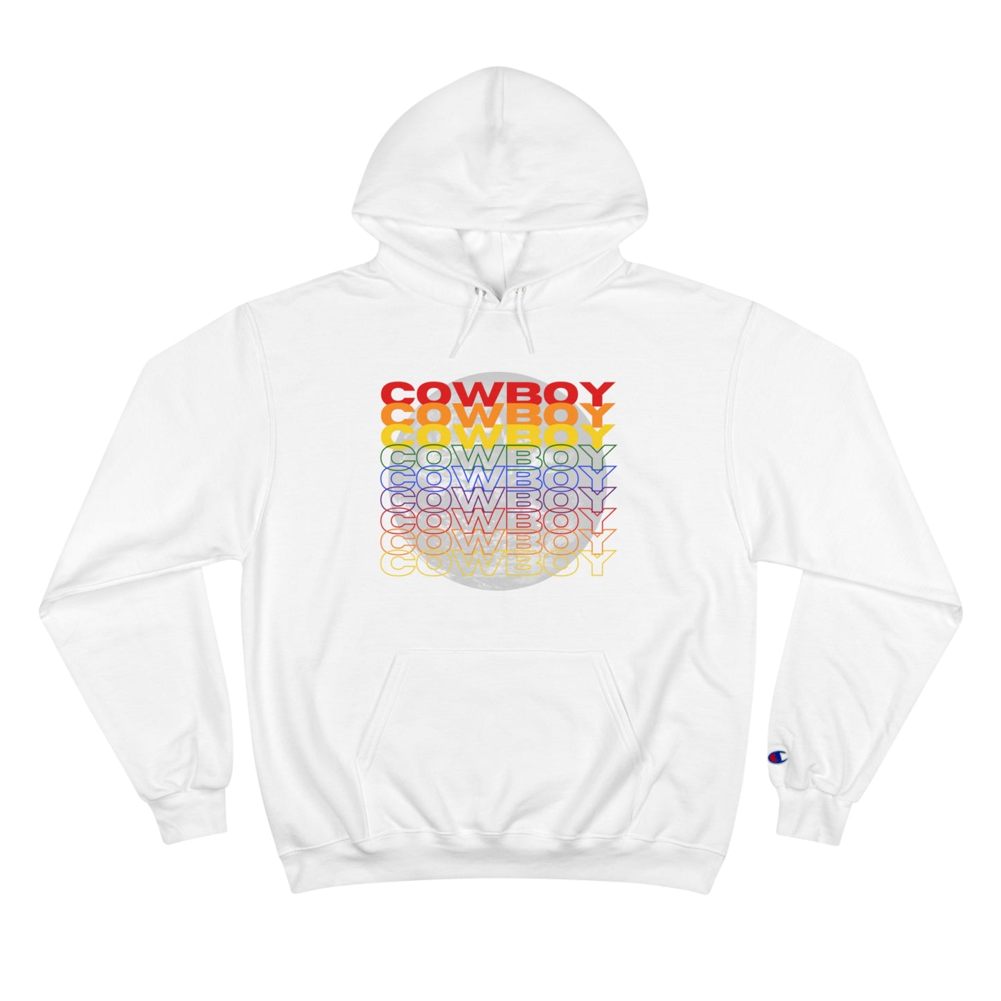 Rainbow Cowboy Champion Hoodie