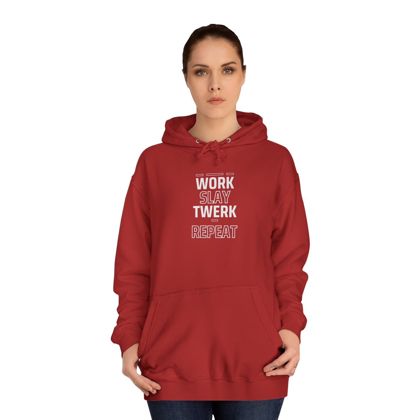 Work/Slay Unisex College Hoodie