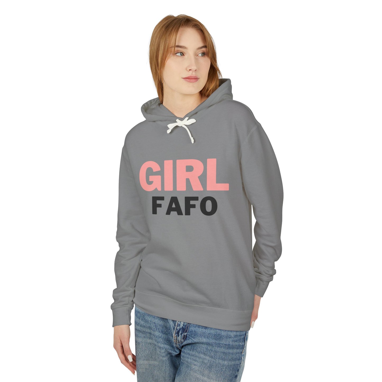 Girl FAFO Unisex Lightweight Hooded Sweatshirt