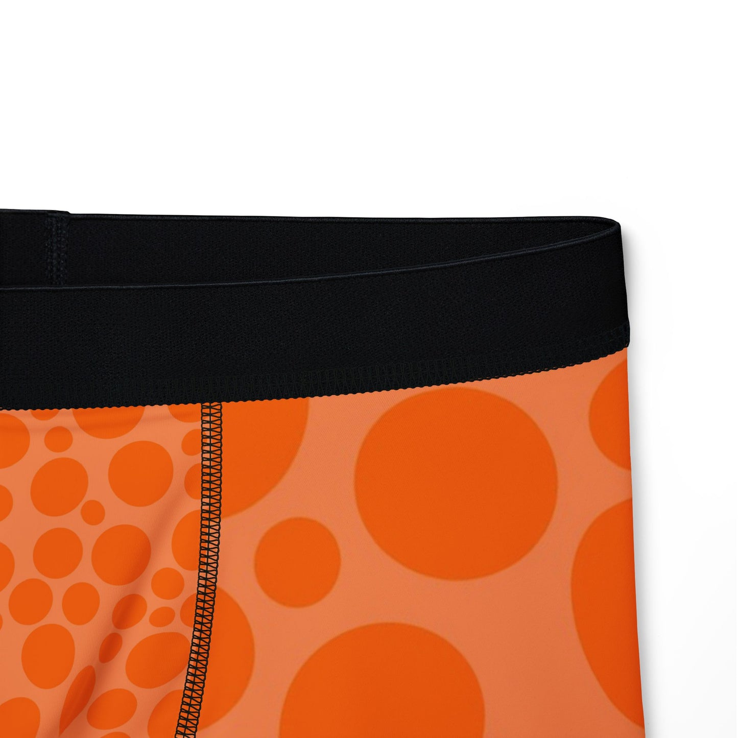 Orange Polka Dot Men's Boxers (AOP)
