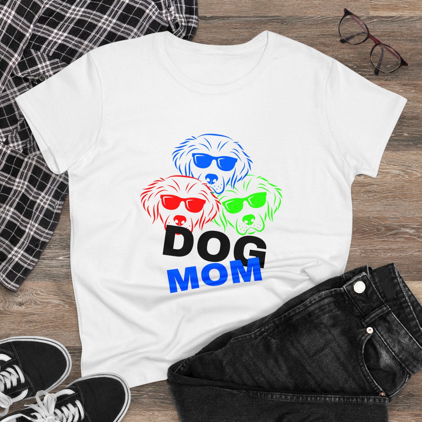 Dog Mom Women's Midweight Cotton Tee