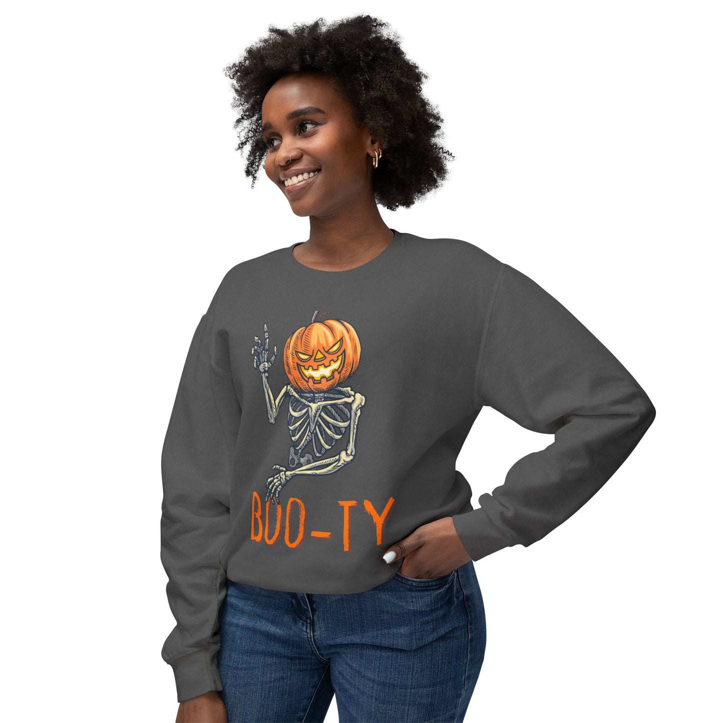 Boo Halloween Unisex Lightweight Crewneck Sweatshirt