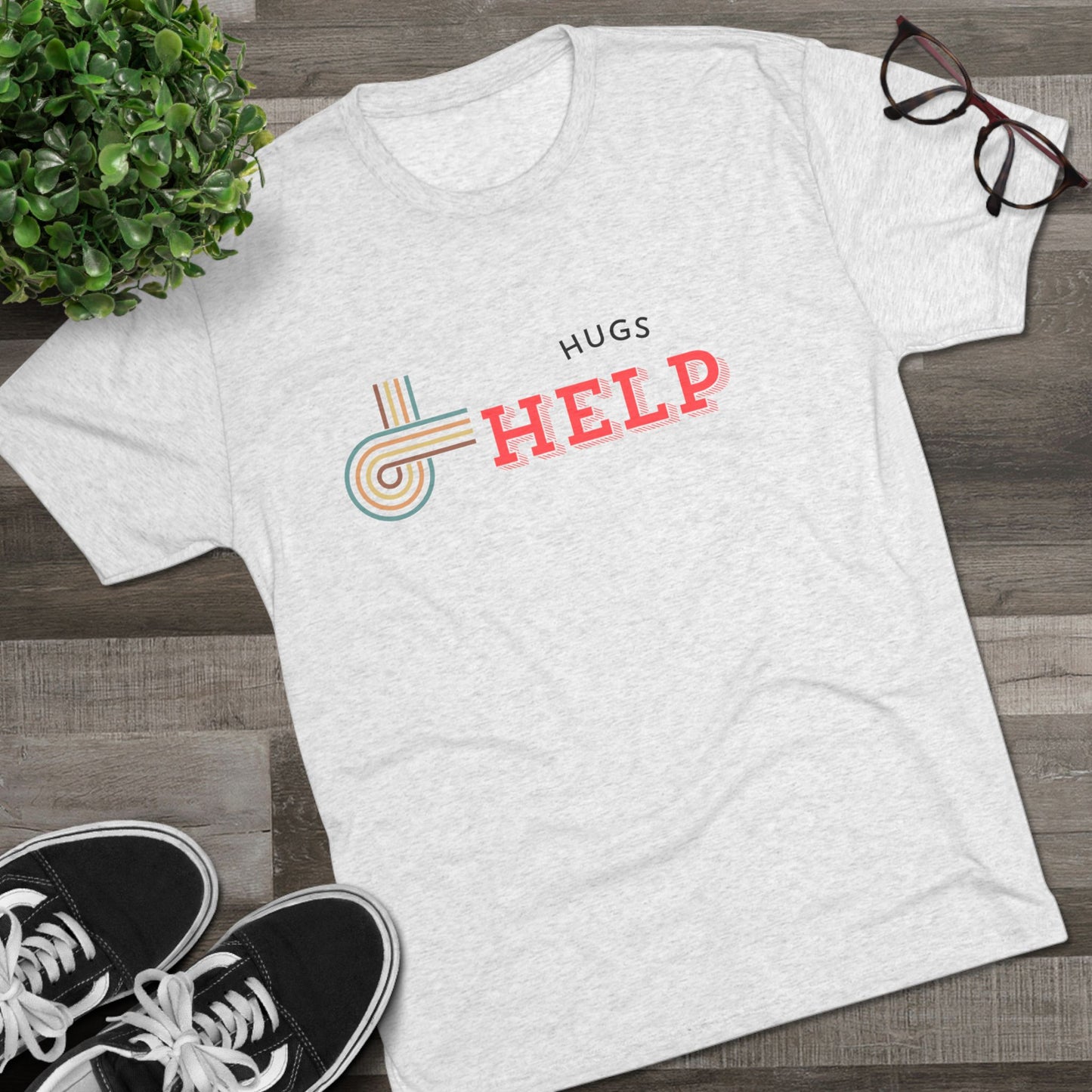 Hugs Help Unisex Tri-Blend Crew Tee