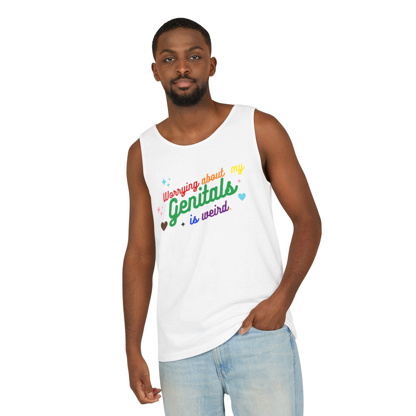 Worrying Unisex Garment-Dyed Tank Top