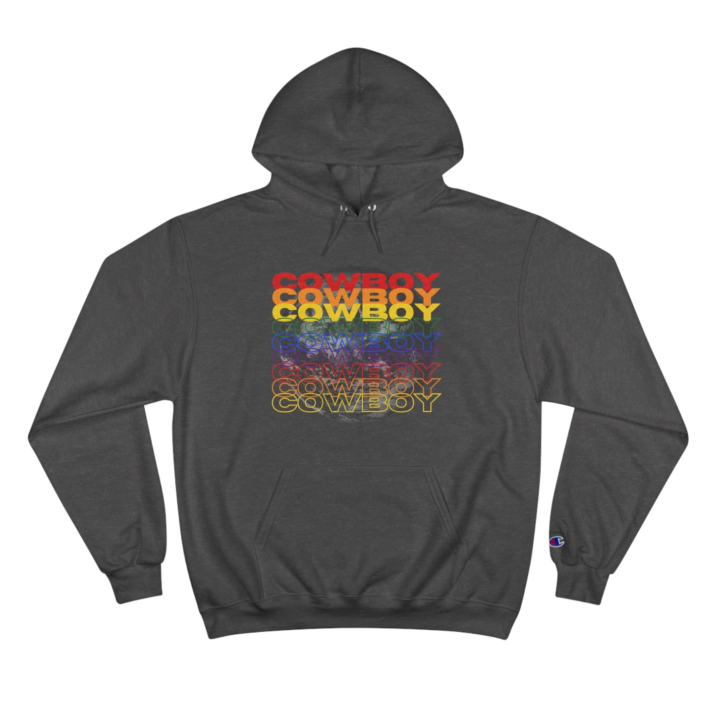Rainbow Cowboy Champion Hoodie