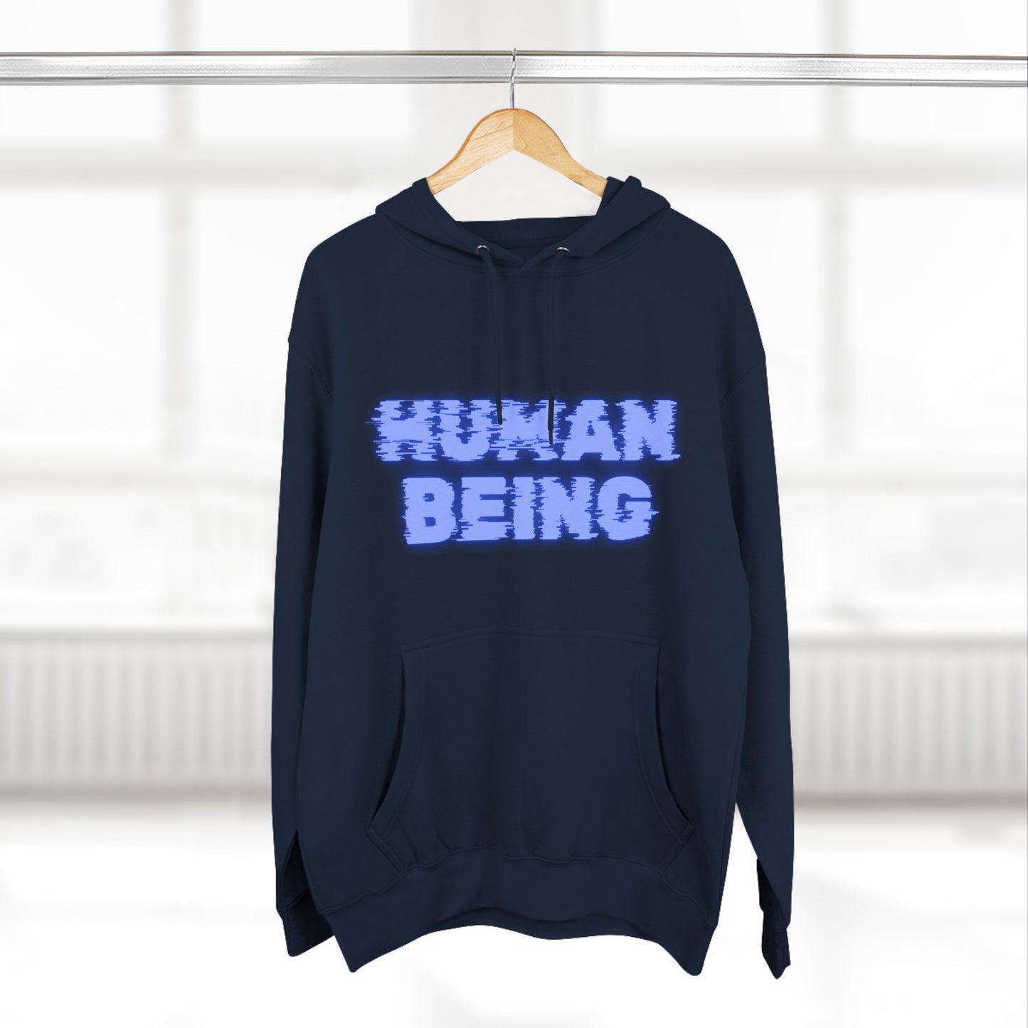 Human-Being Three-Panel Fleece Hoodie