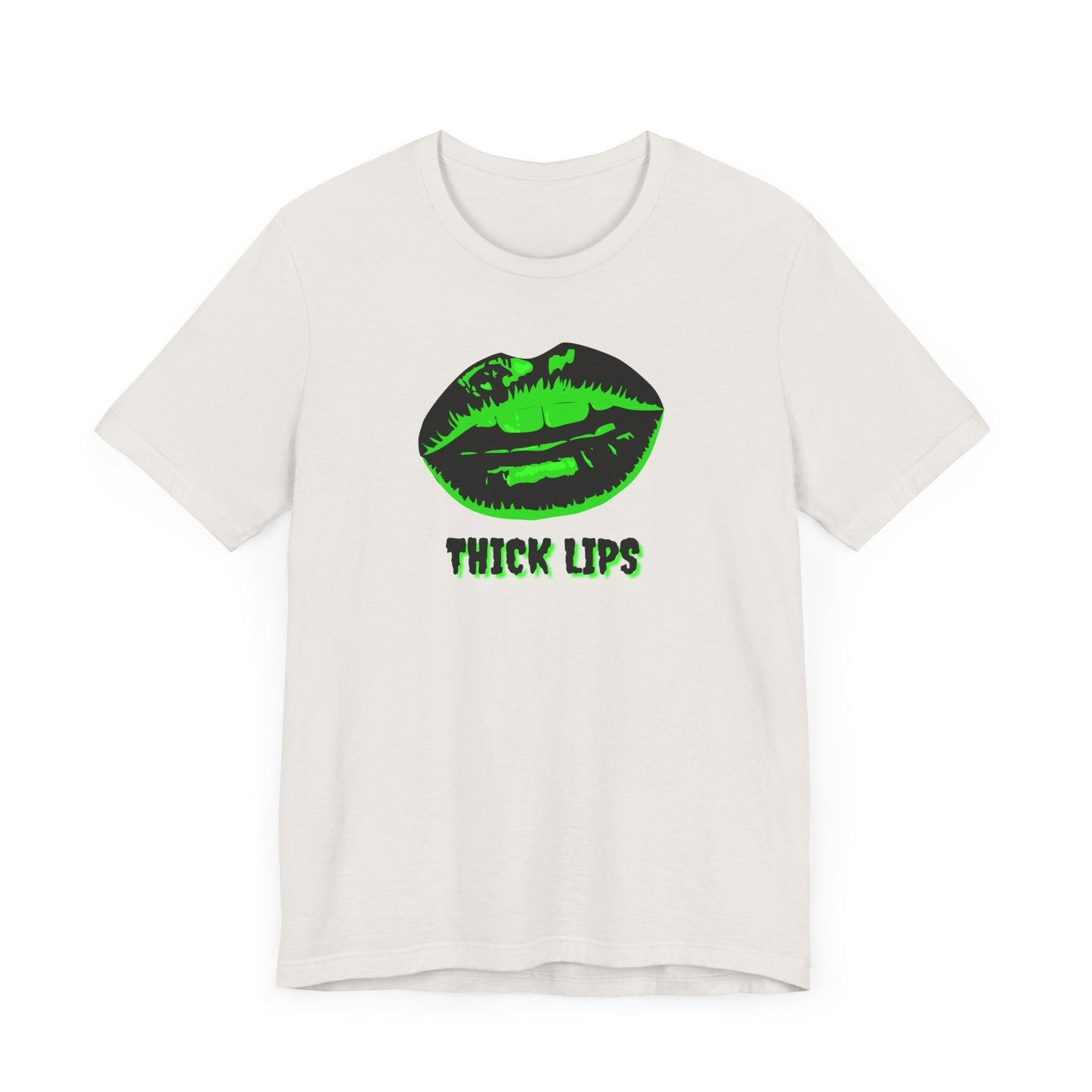 Thick Lips (Green)Unisex Jersey Short Sleeve Tee