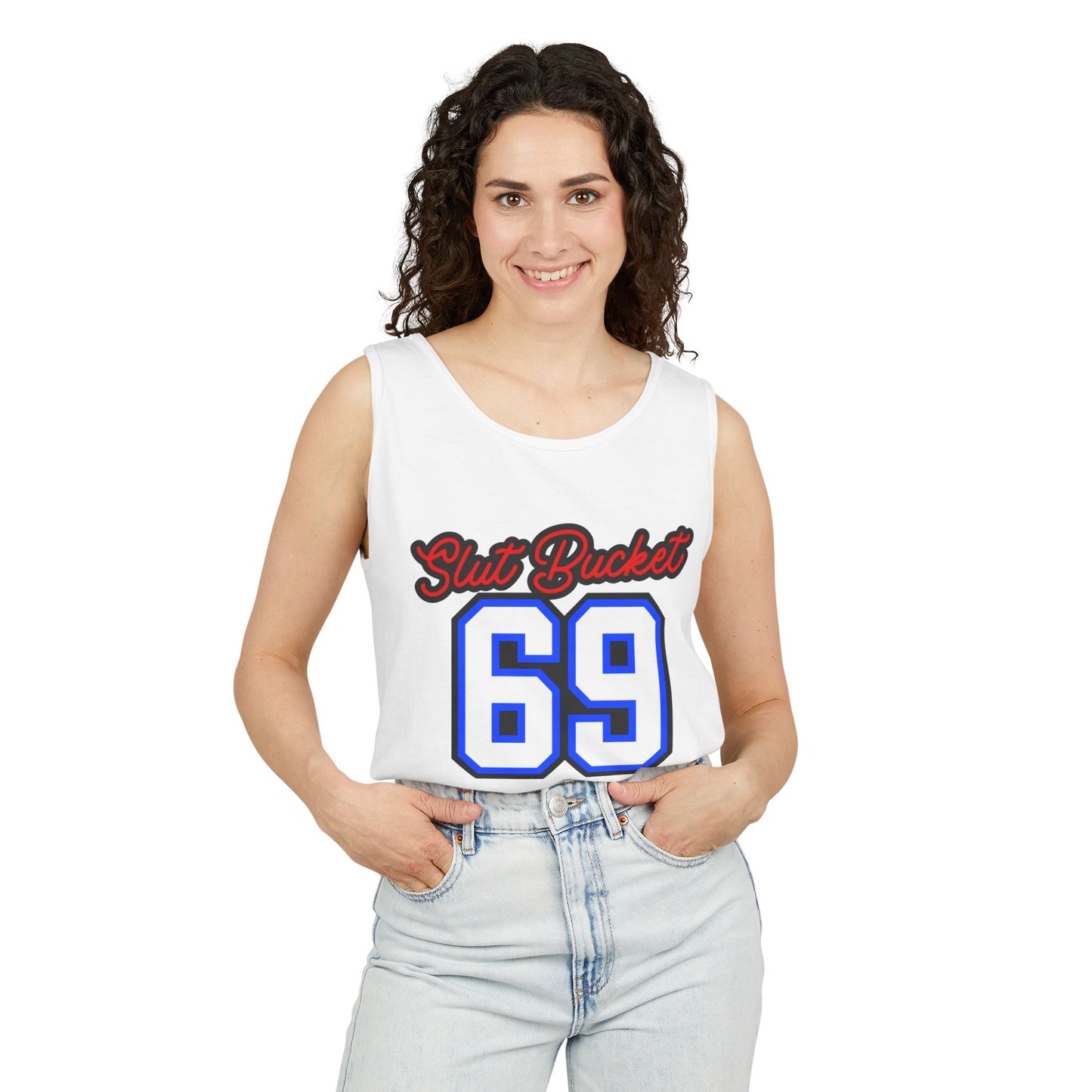 Slut Bucket 69 Unisex Garment-Dyed Tank Top