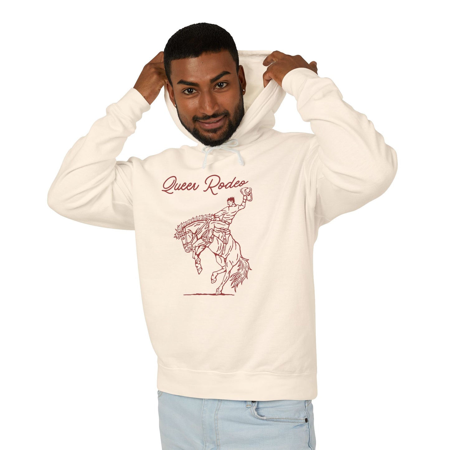 Queer Rodeo Unisex Lightweight Hooded Sweatshirt