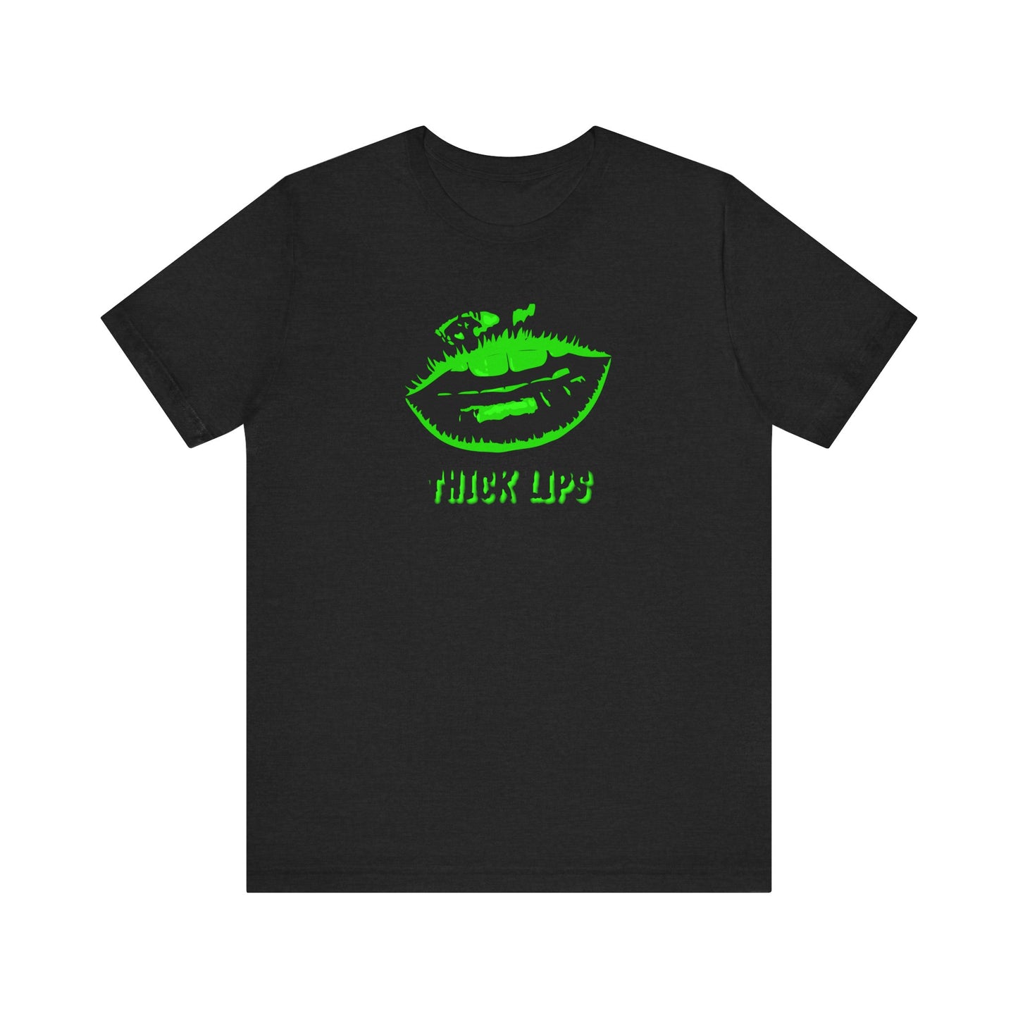 Thick Lips (Green)Unisex Jersey Short Sleeve Tee