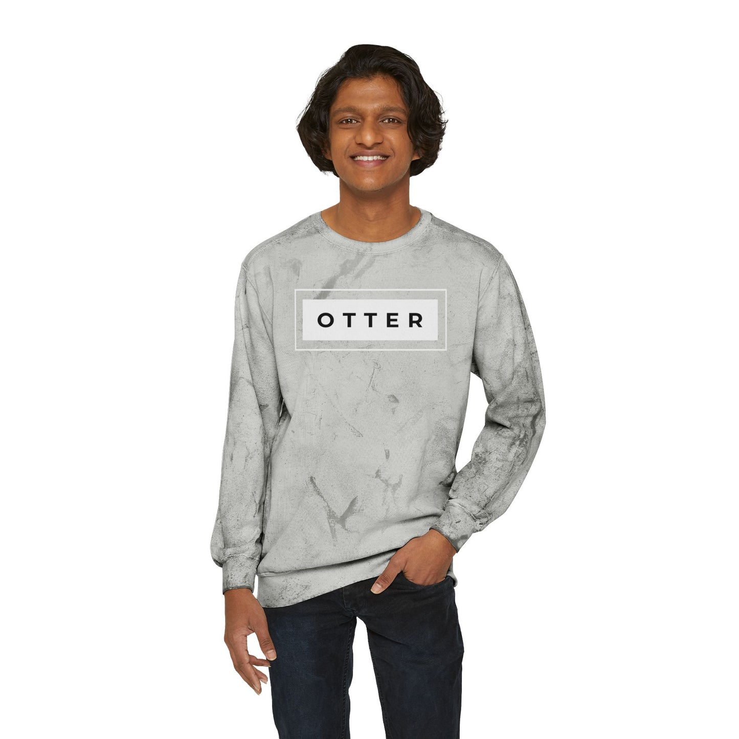 Otter Unisex Color Blast Crewneck Sweatshirt