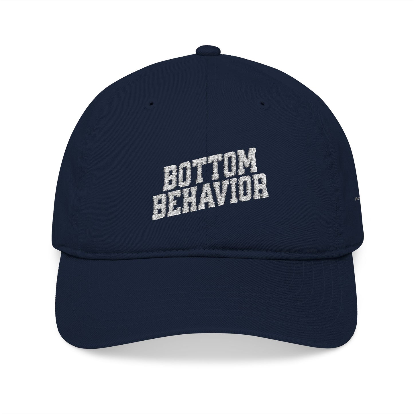 Bottom Behavior Organic Baseball Cap (Embroidery)