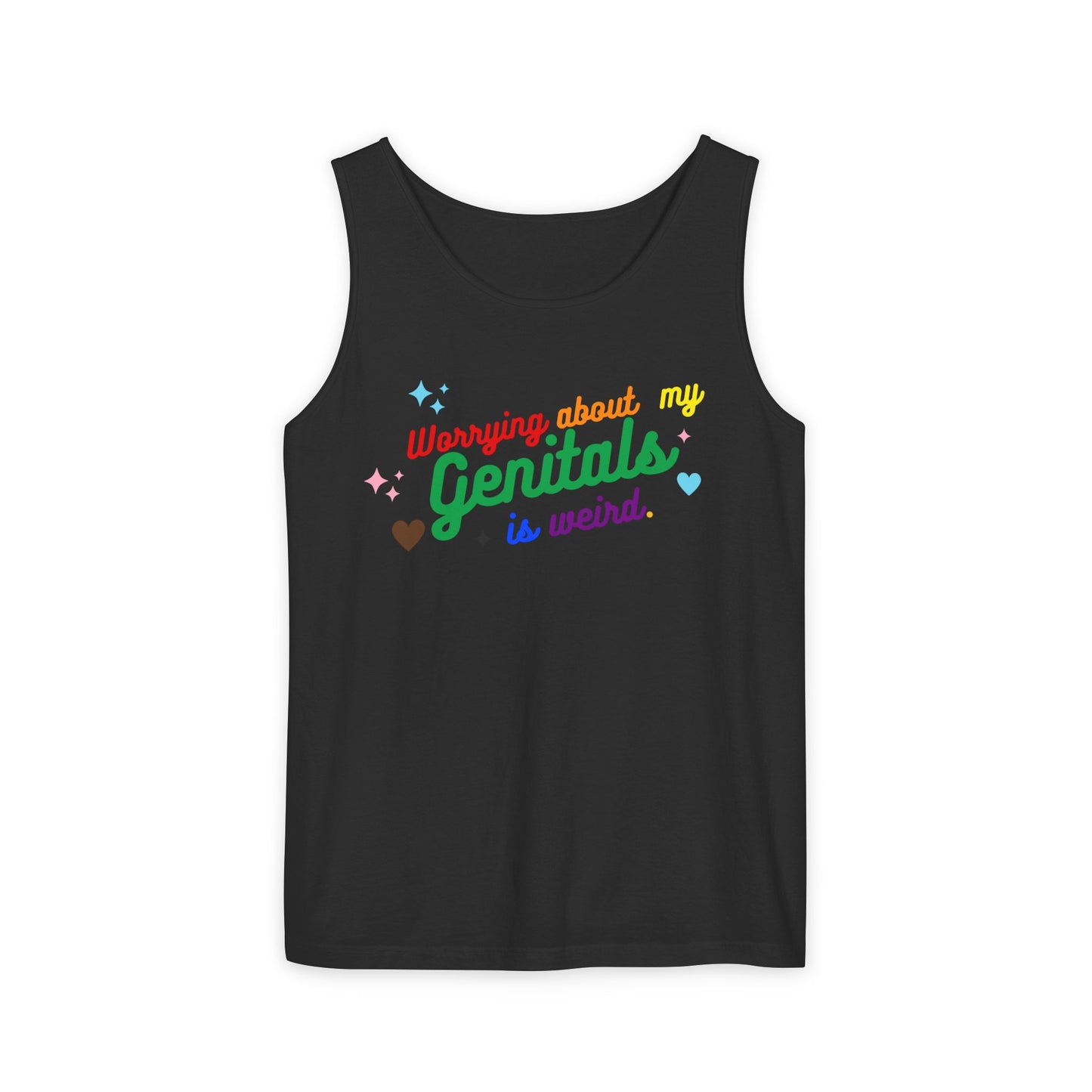 Worrying Unisex Garment-Dyed Tank Top