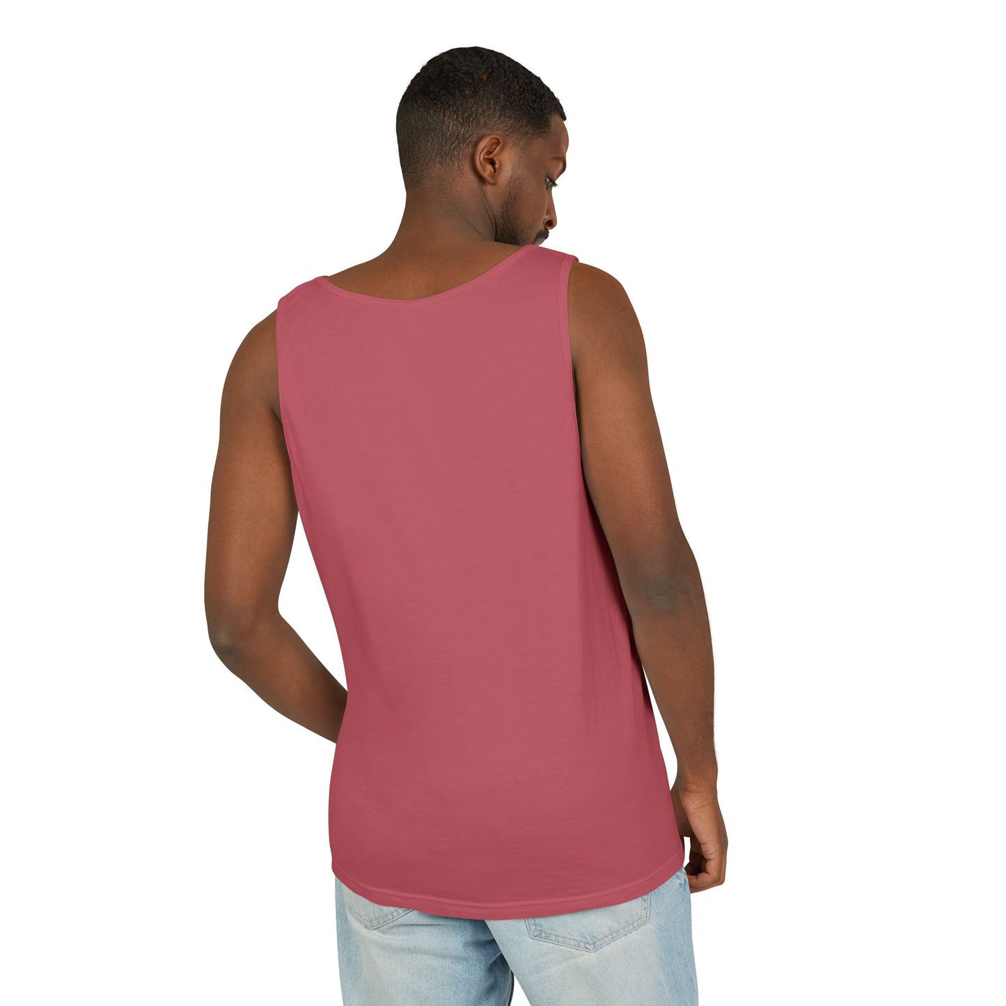 Gasp Letters White Unisex Garment-Dyed Tank Top