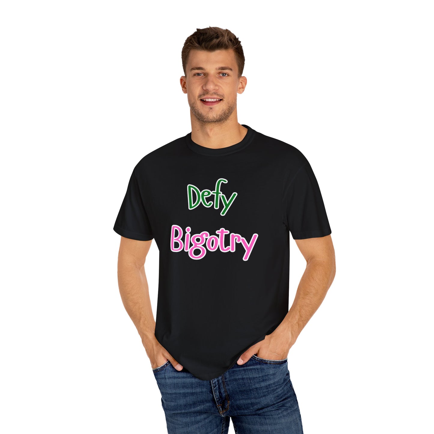Defy Bigotry Unisex Garment-Dyed T-shirt