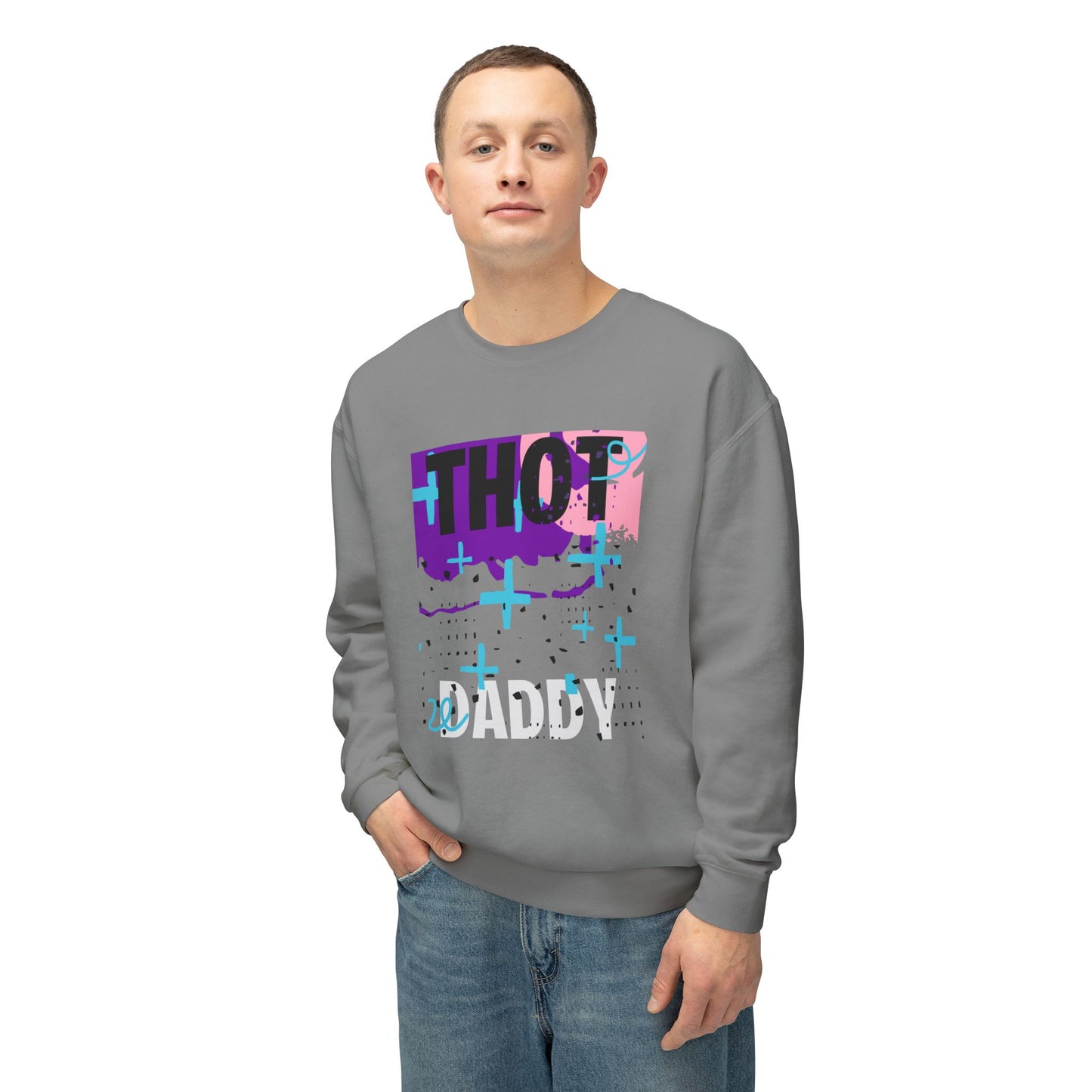 Thot Daddy Unisex Lightweight Crewneck Sweatshirt