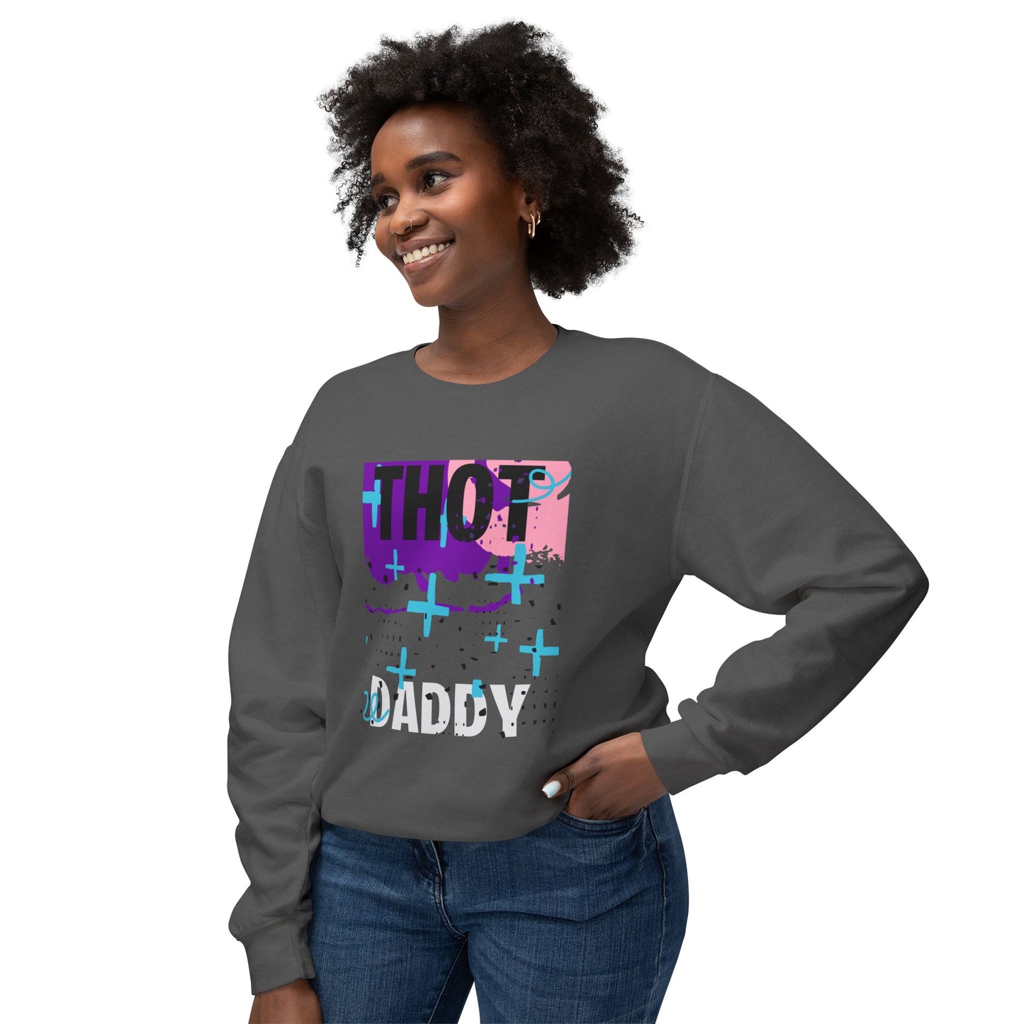Thot Daddy Unisex Lightweight Crewneck Sweatshirt