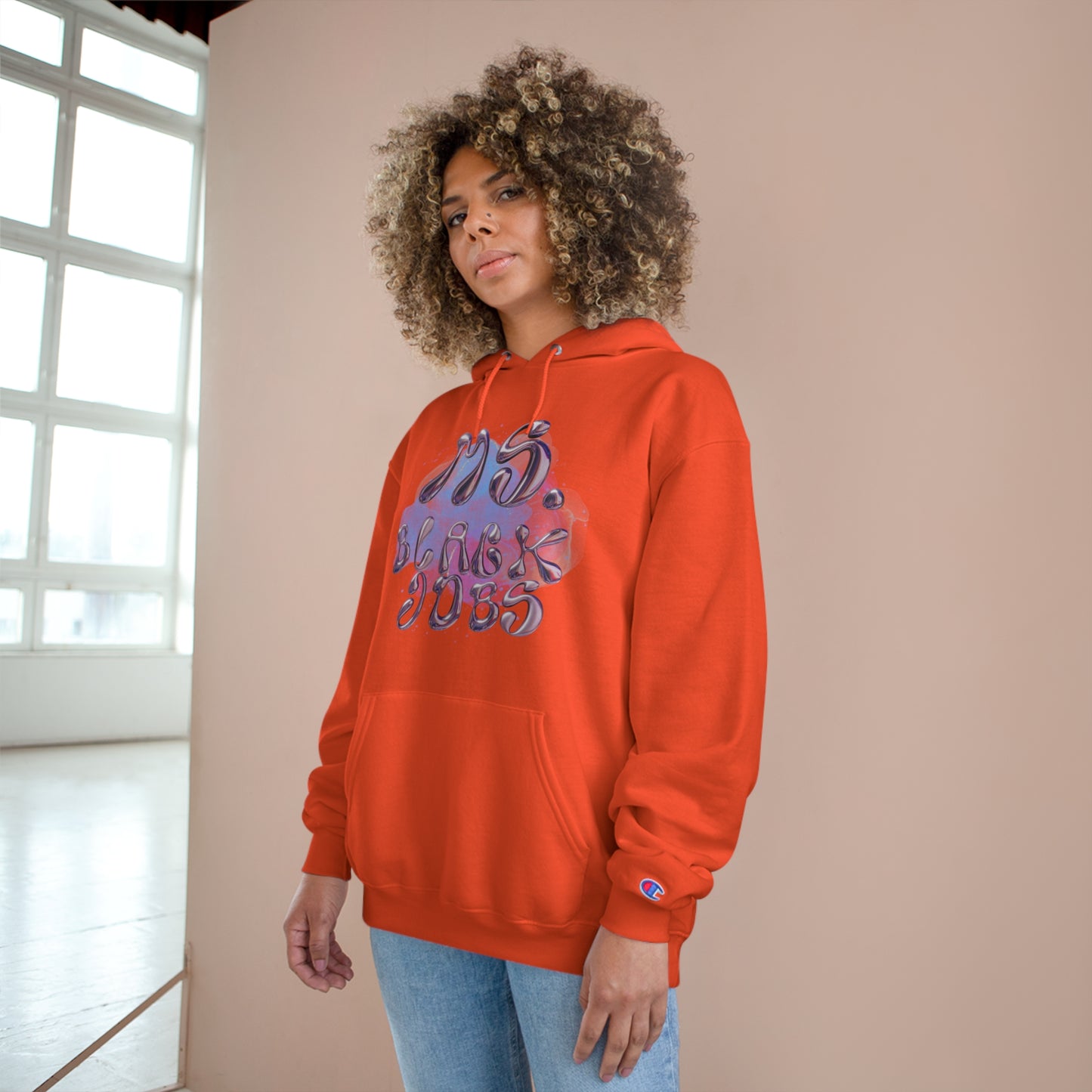 Ms. Black Jobs Champion Hoodie