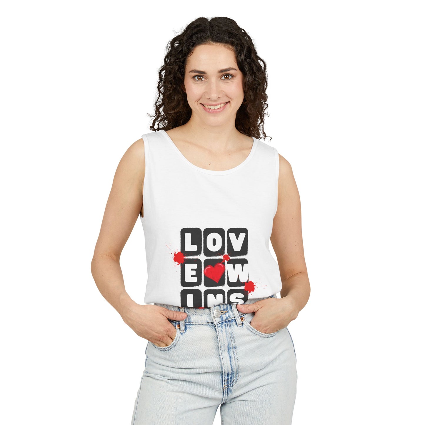 Love Wins Unisex Garment-Dyed Tank Top