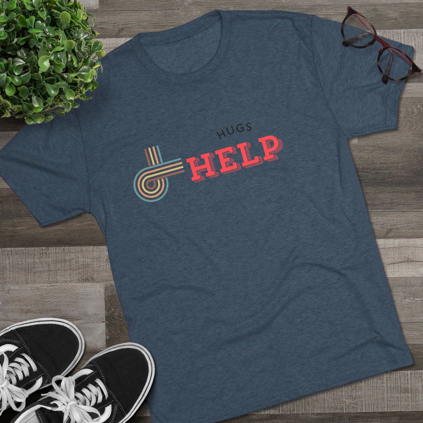 Hugs Help Unisex Tri-Blend Crew Tee