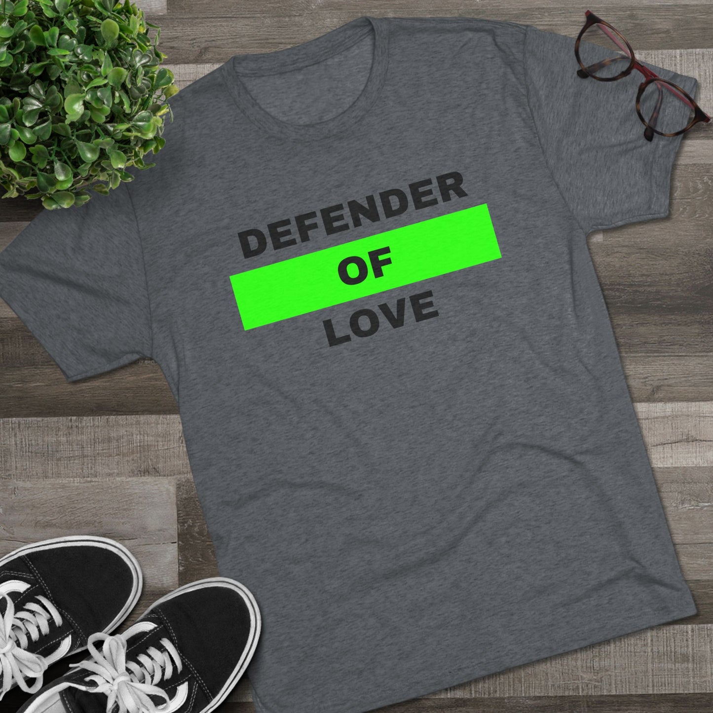 Defender Of Love Unisex Tri-Blend Crew Tee