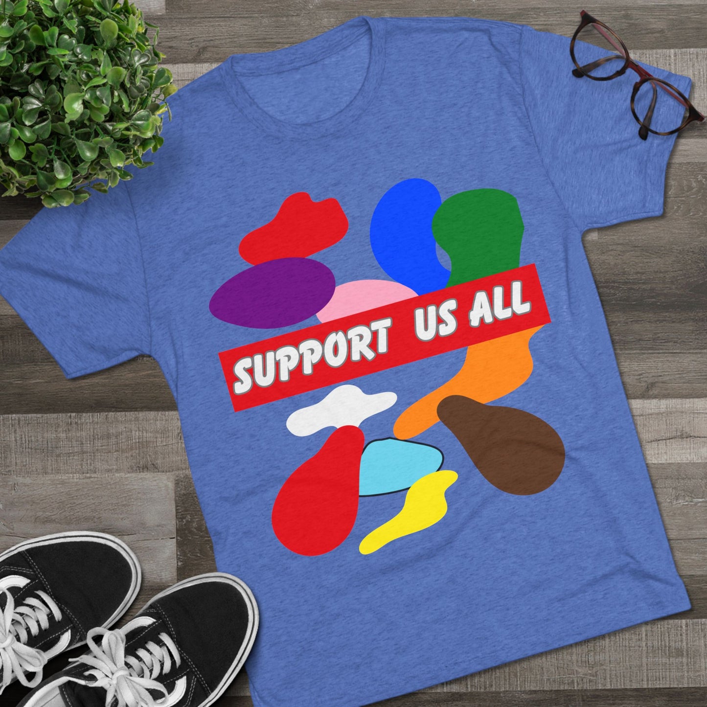 Support us all Unisex Tri-Blend Crew Tee
